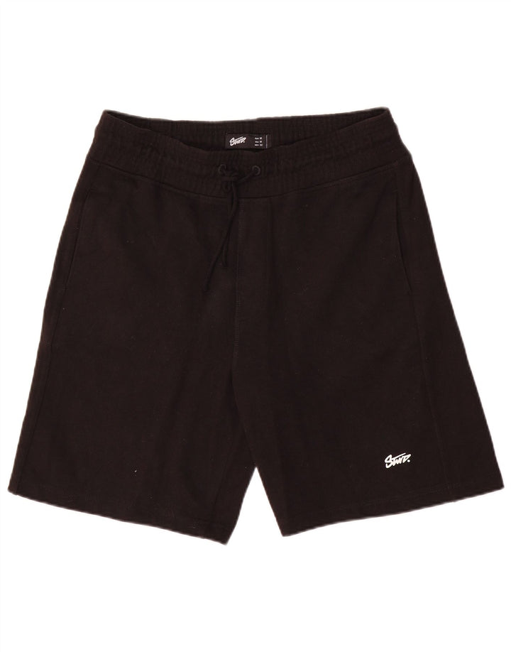 Pantalones Cortos Deportivos Pull & Bear Hombre Algodón Negro Mediano