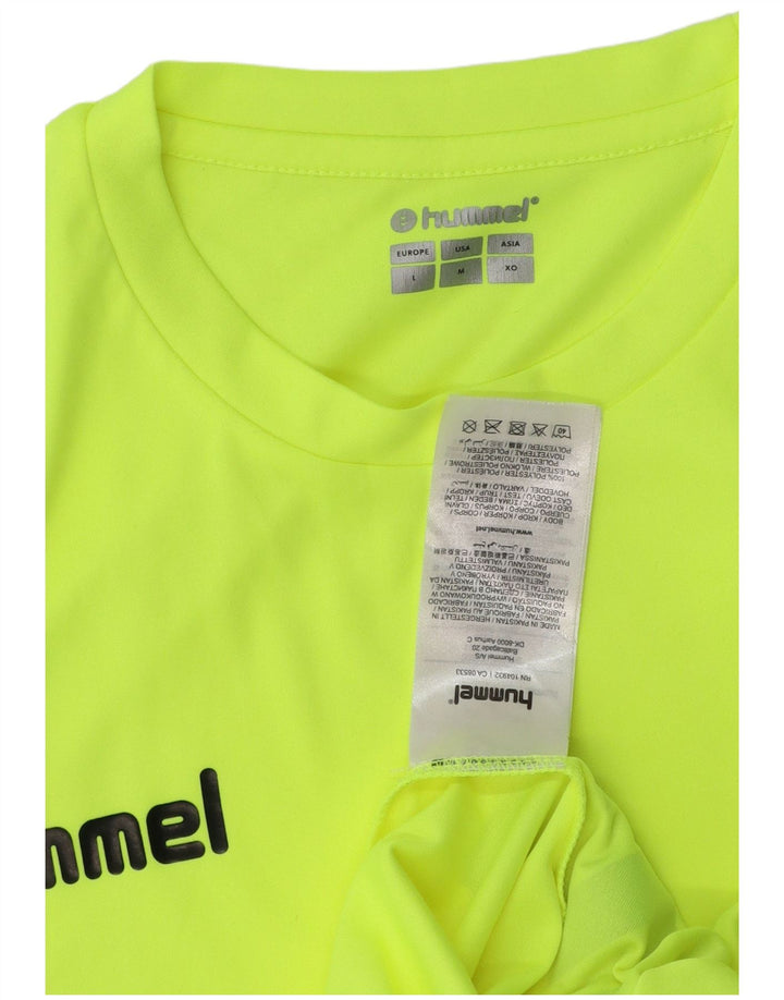 Hummel Hombre Camiseta Gráfica Top Poliéster Verde Medio