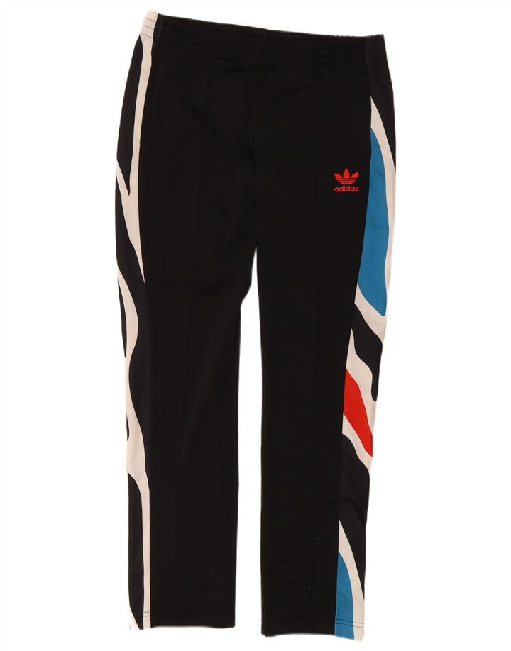 Adidas Pantalones de chándal para mujer UK 40 Mediano Negro Colorblock Poliéster