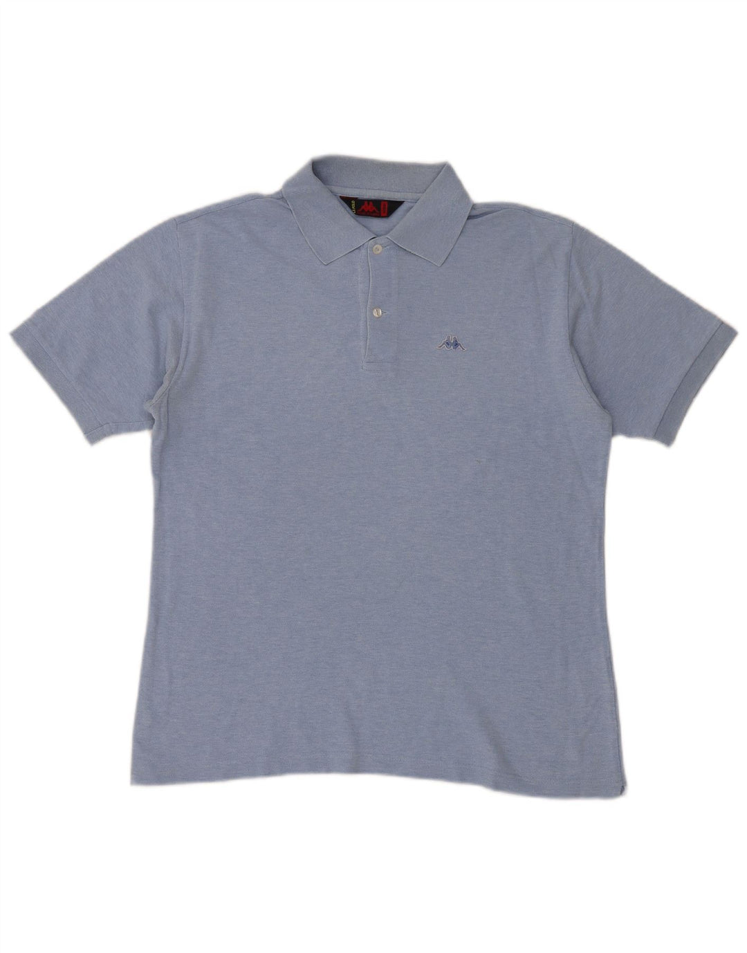 Polo Kappa Hombre Algodón Azul Medio
