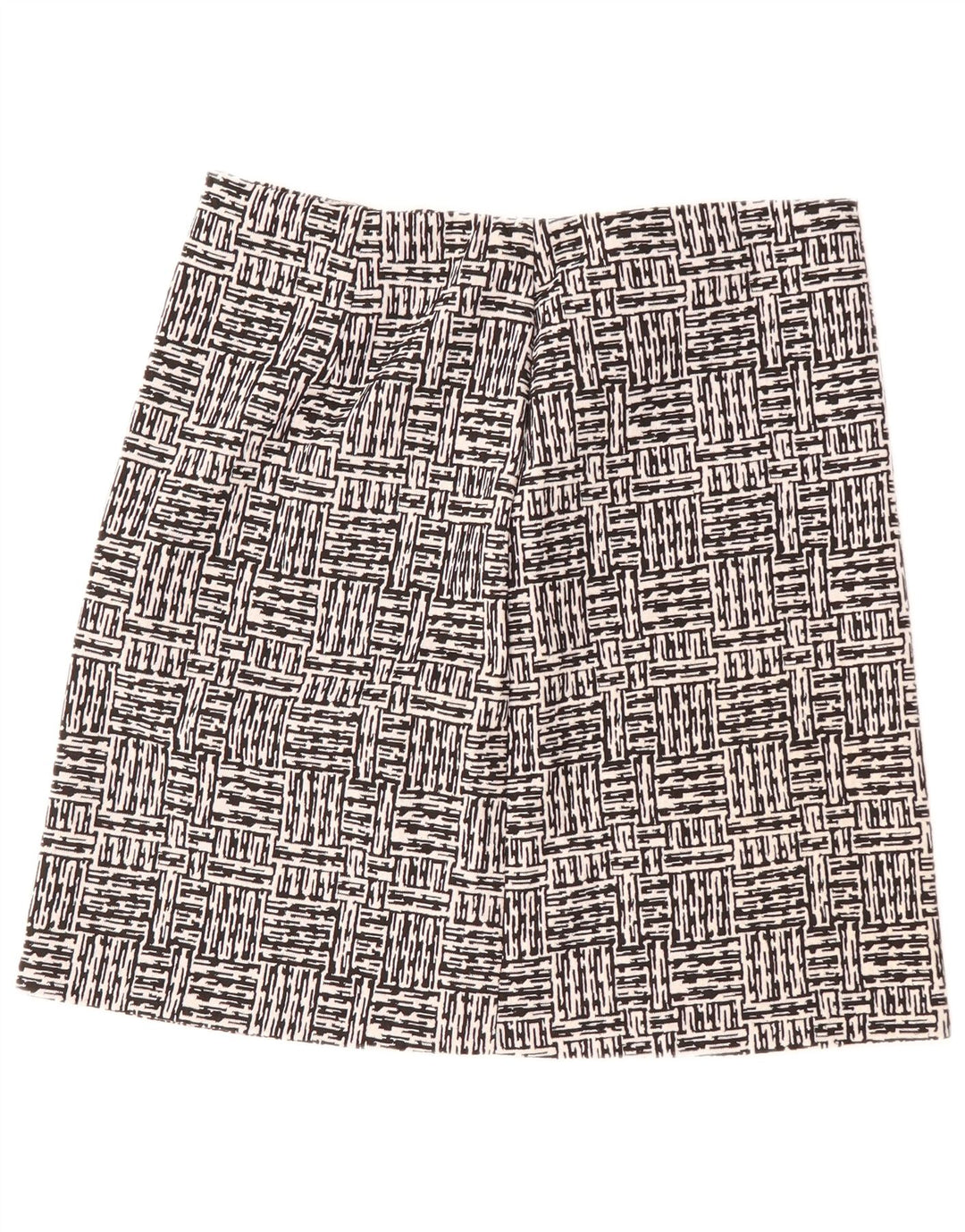 Marks & Spencer Falda Acampanada para Mujer UK 46 Grande W34 Negro Geométrico