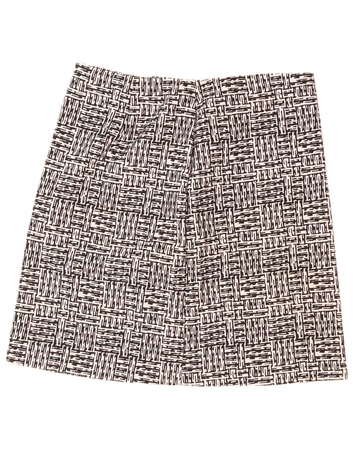 Marks & Spencer Falda Acampanada para Mujer UK 46 Grande W34 Negro Geométrico