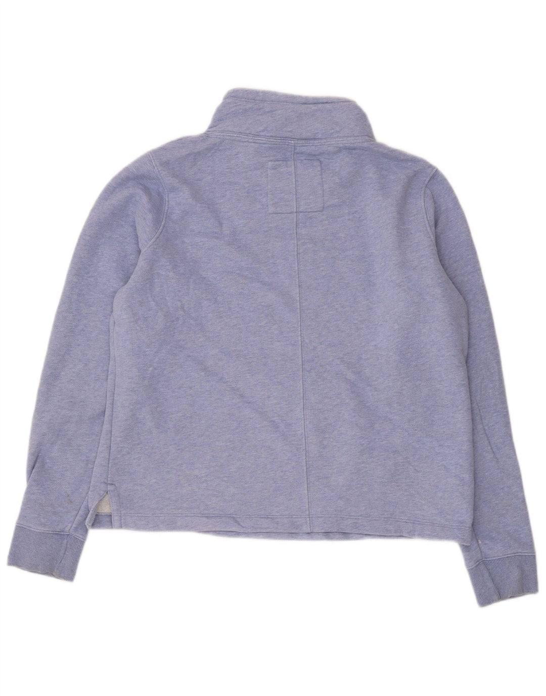 Fat Face - Sudadera con cuello y botones para mujer, talla 40, algodón azul medio