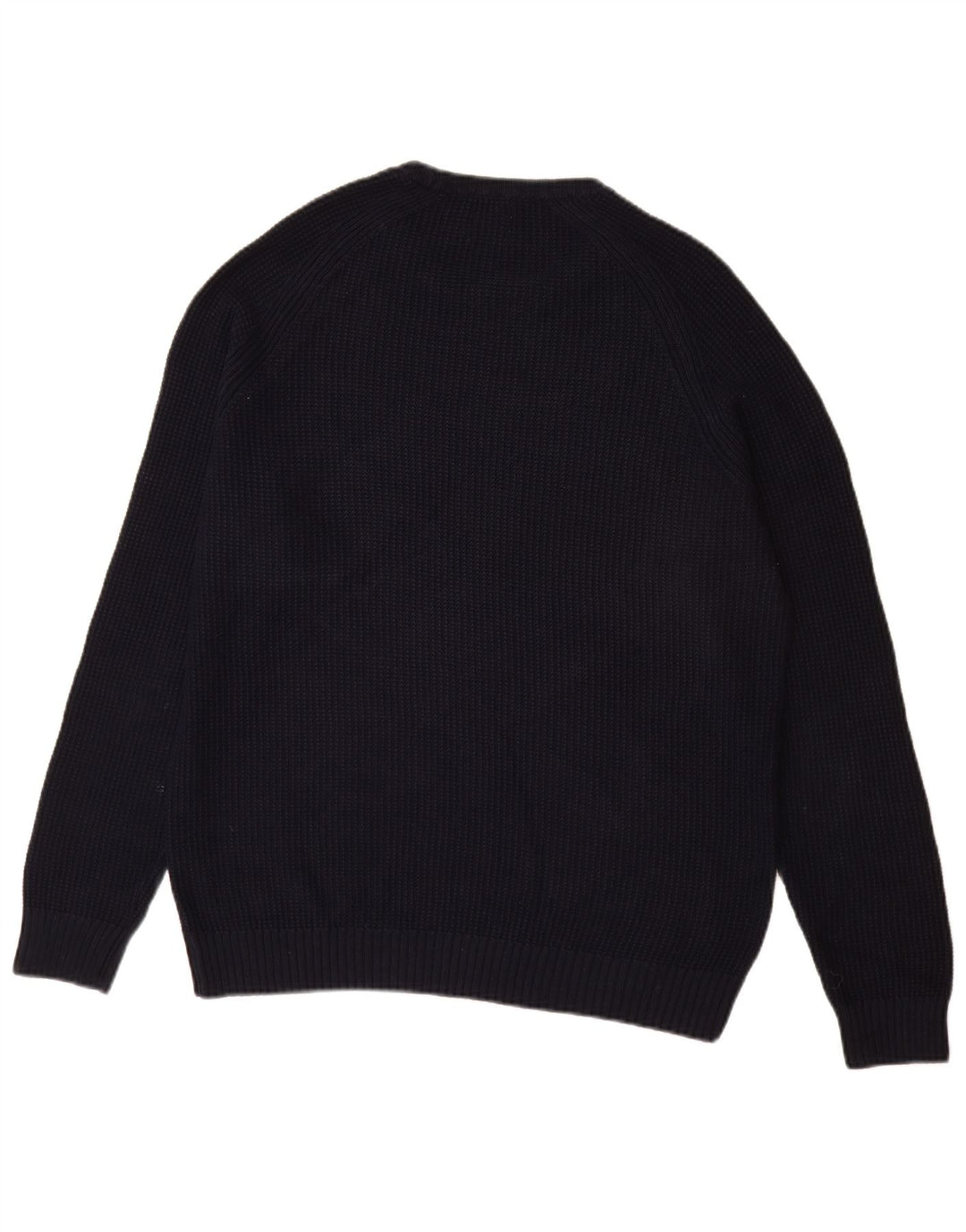 Zara Hombre Jersey Cuello Redondo Jersey Grande Azul Marino Algodón