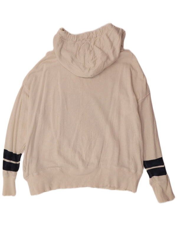 Superdry Jersey con capucha gráfica para mujer UK 40 XL Off White Cotton College