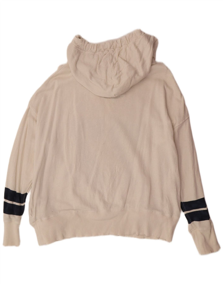 Superdry Jersey con capucha gráfica para mujer UK 40 XL Off White Cotton College