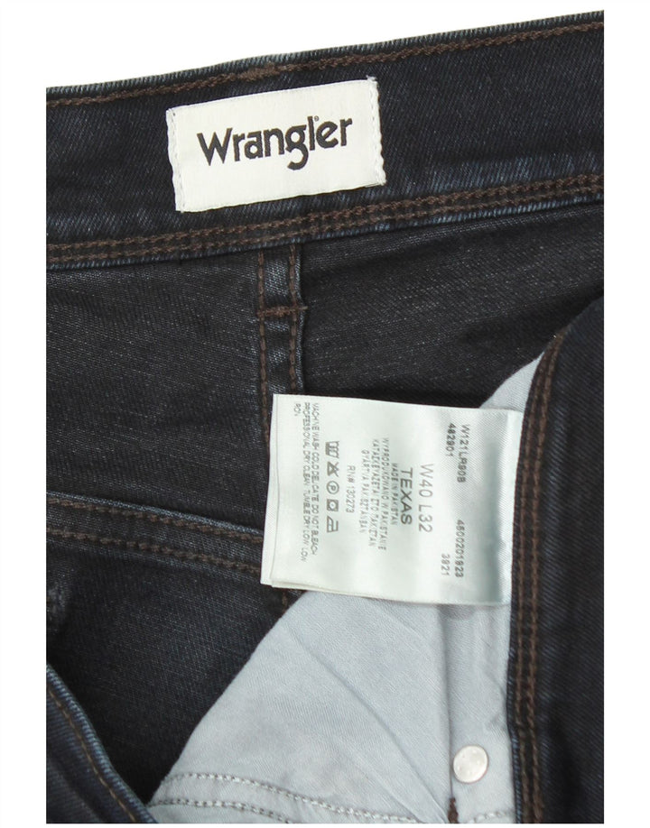 Wrangler Vaqueros rectos Texas para hombre W40 L32 Algodón azul marino