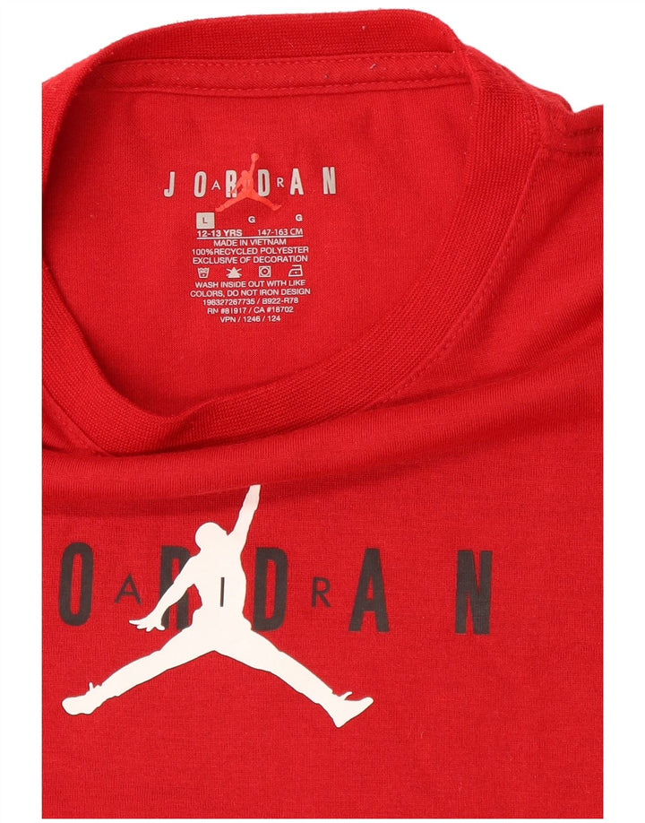 Jordan Camiseta gráfica para niños 12-13 años Grande Rojo Poliéster