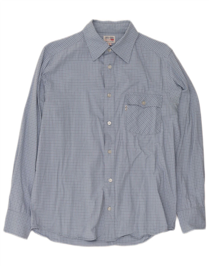 Camisa Levi's Hombre Algodón Azul Medio A Cuadros