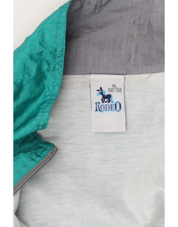 Rodeo Hombre Chándal Top Chaqueta XL Gris Colorblock Poliamida