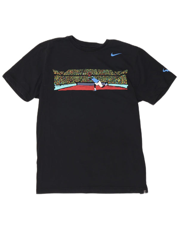 Nike Mens Dri Fit Graphic T-Shirt Top Large Navy Blue Cotton