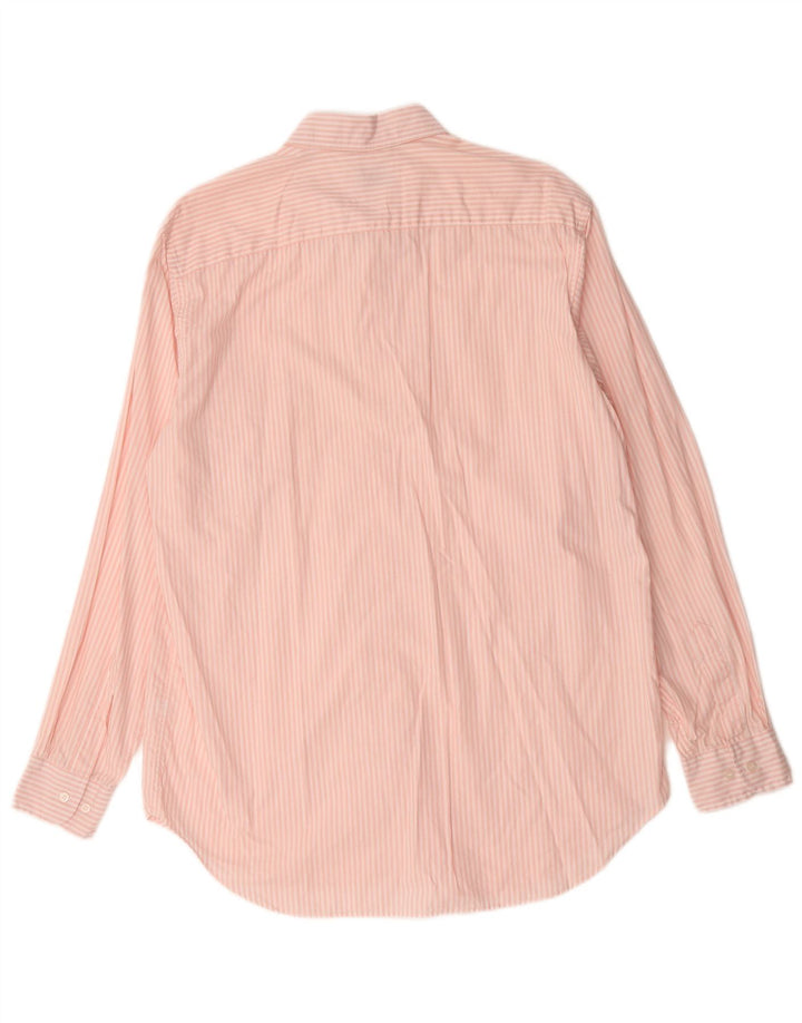 Camisa De Hombre Globo Talla 41 Algodón A Rayas Rosa Mediano