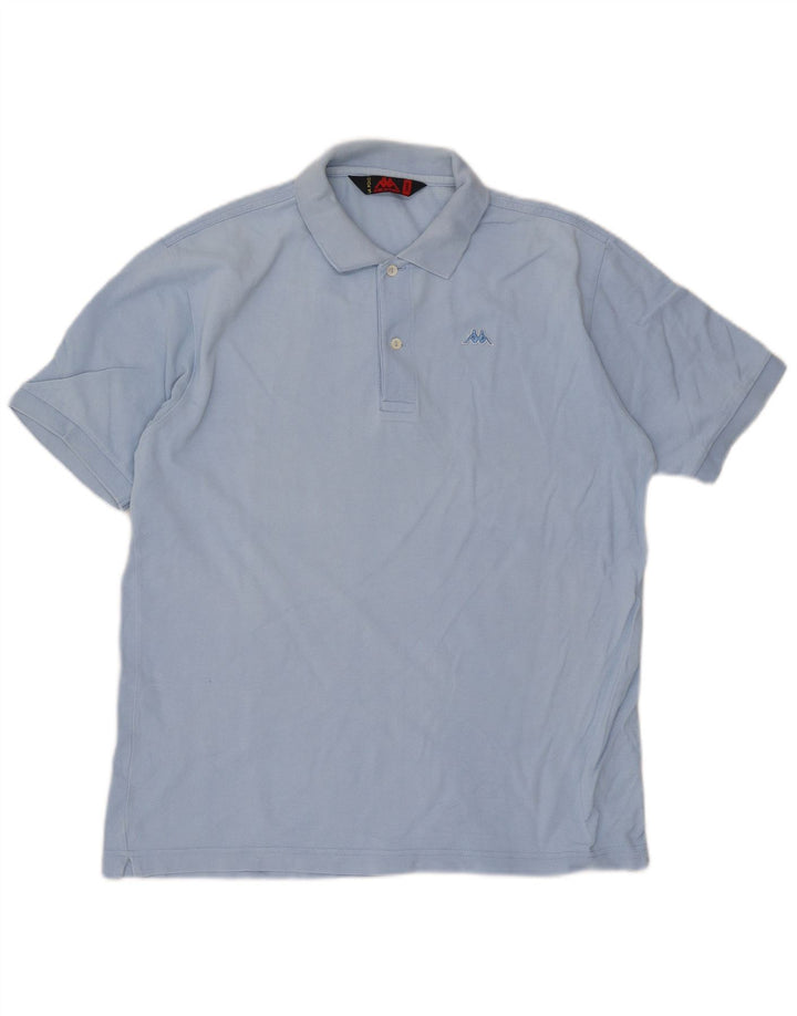 Polo Kappa Hombre Grande Azul Algodón