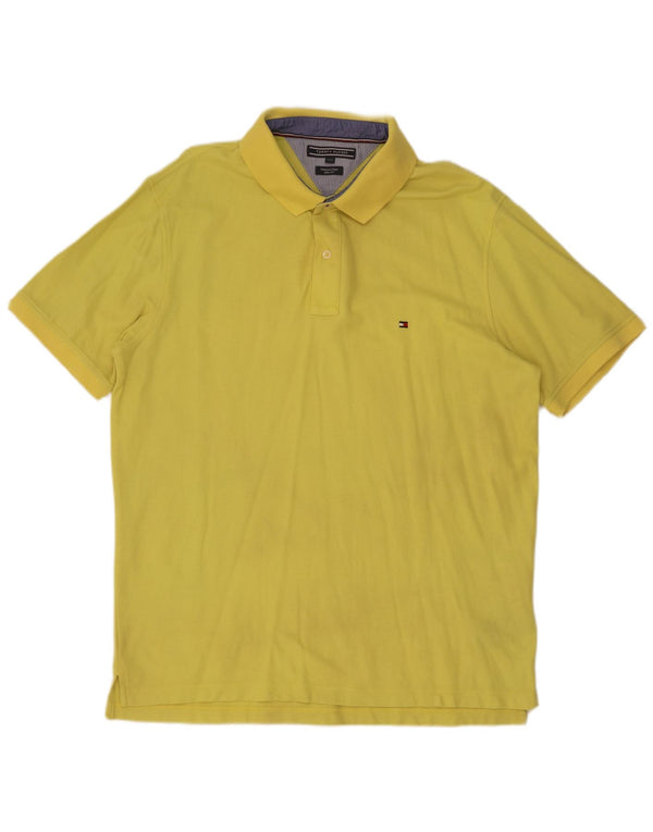 Tommy Hilfiger Polo Slim Fit para Hombre 2XL Algodón Amarillo
