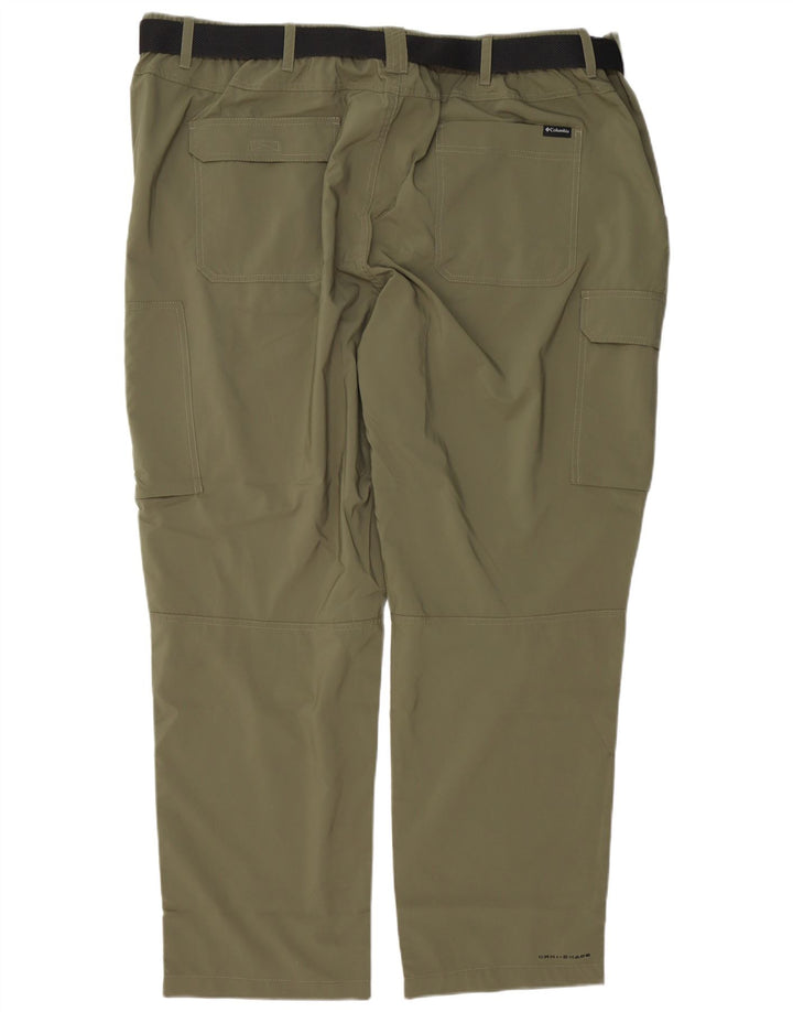 Columbia Pantalones cargo rectos para hombre W54 L32 Poliéster caqui