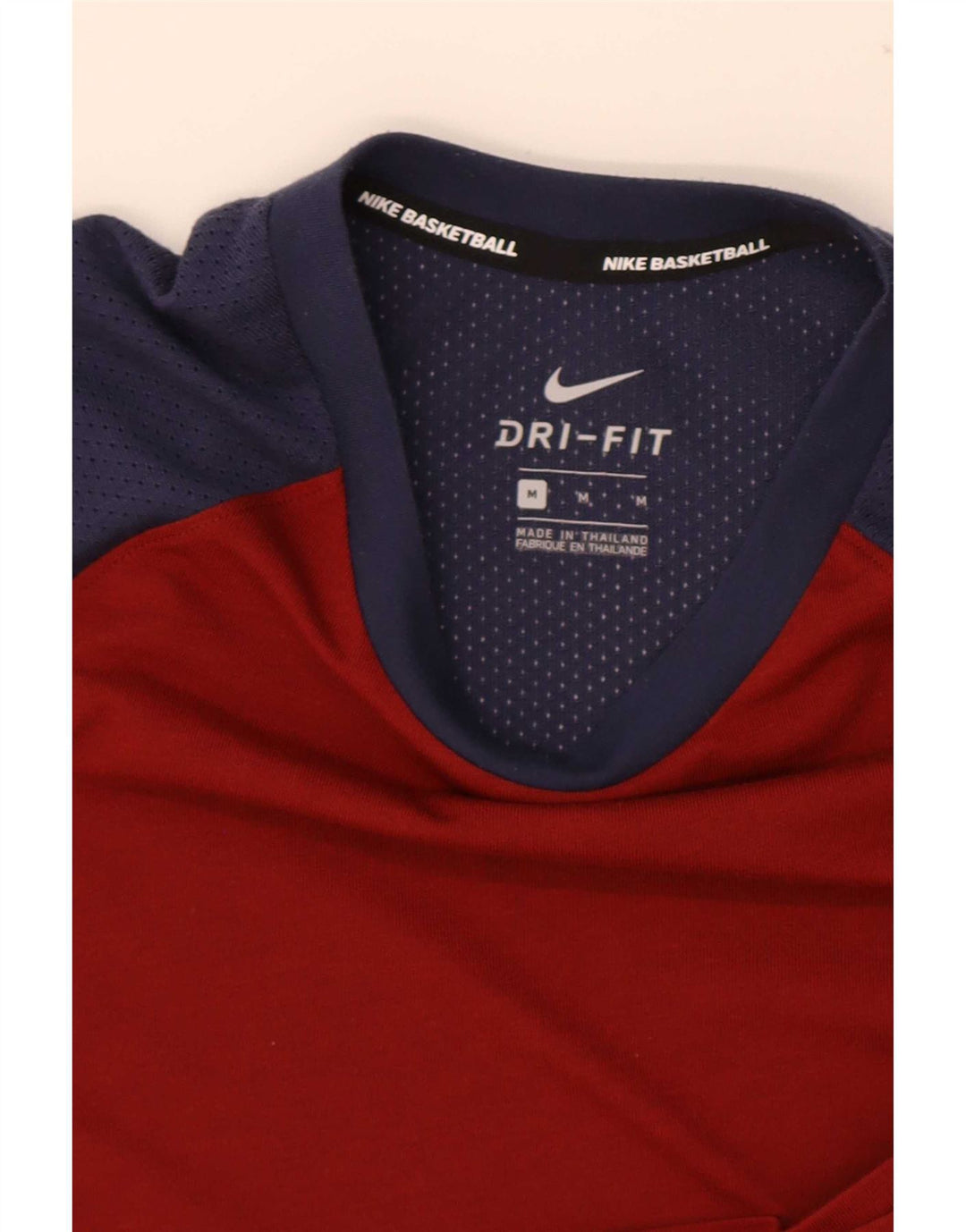 Camiseta Nike Dri Fit para hombre con bloques de color rojo mediano