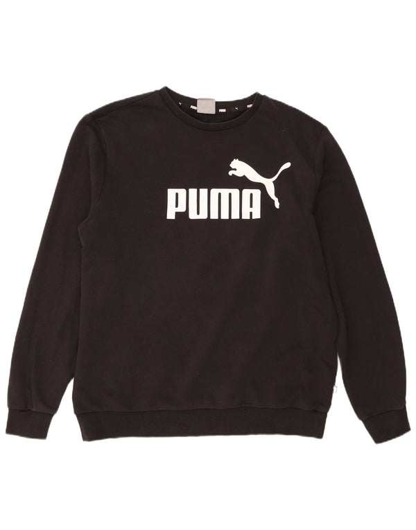 Puma Sudadera Gráfica para Hombre Jersey Grande De Algodón Negro