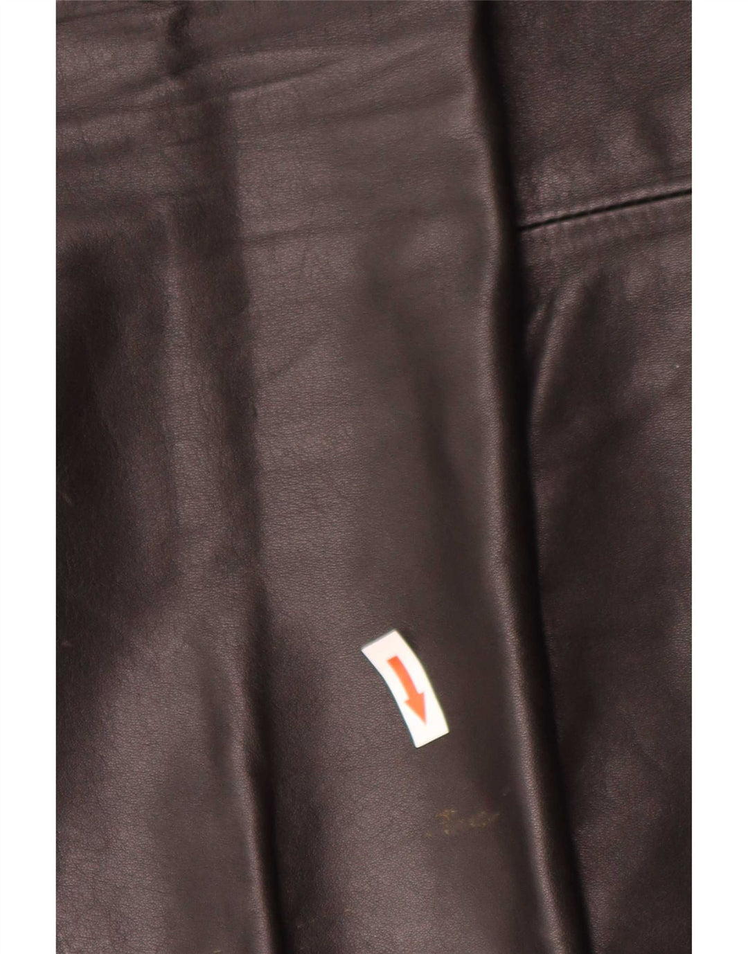 Pantalones de cuero rectos vintage para hombre W34 L32 Negro