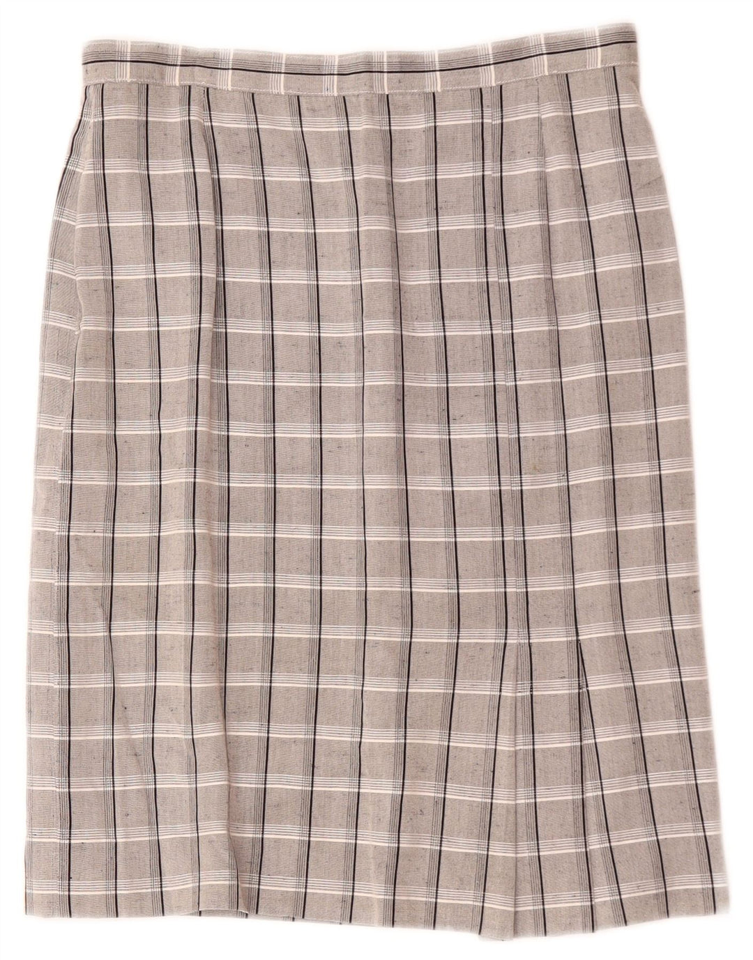 Falda recta vintage para mujer W30 Cuadro gris medio