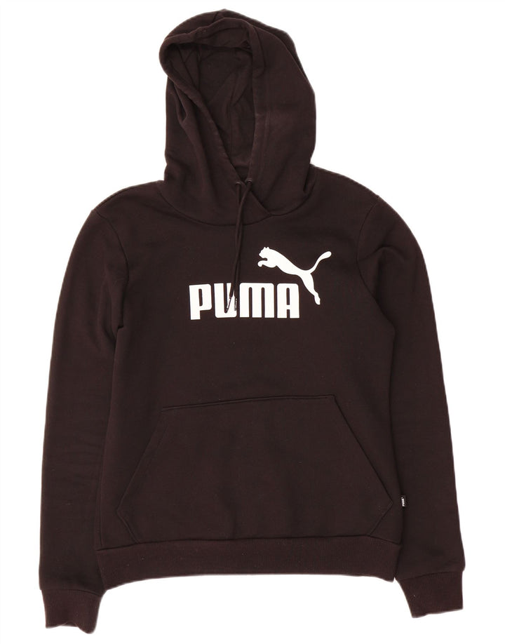 PUMA Sudadera con capucha gráfica para mujer Reino Unido 10 Pequeño Poliéster negro