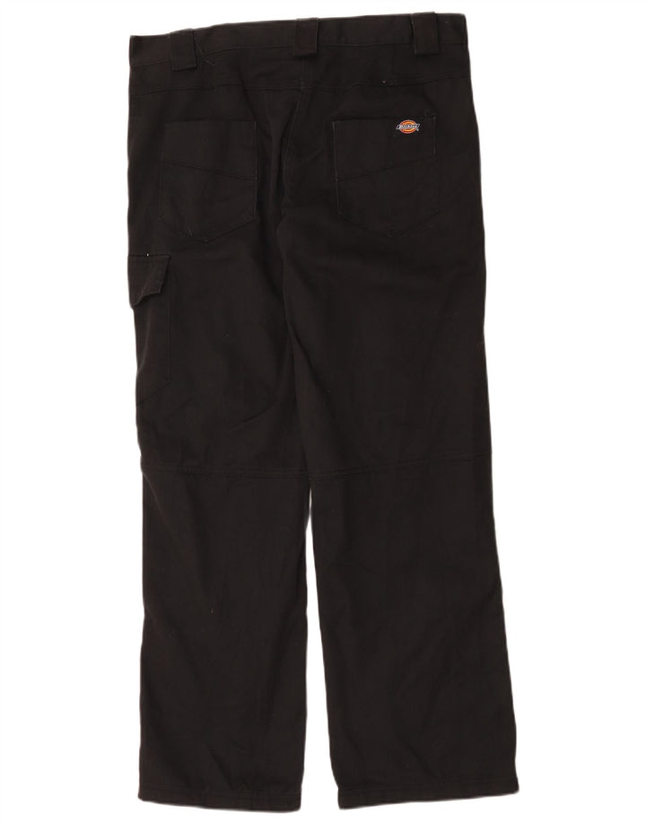 Dickies Pantalones cargo rectos para mujer UK 12 Medium W36 L31 Poliéster negro