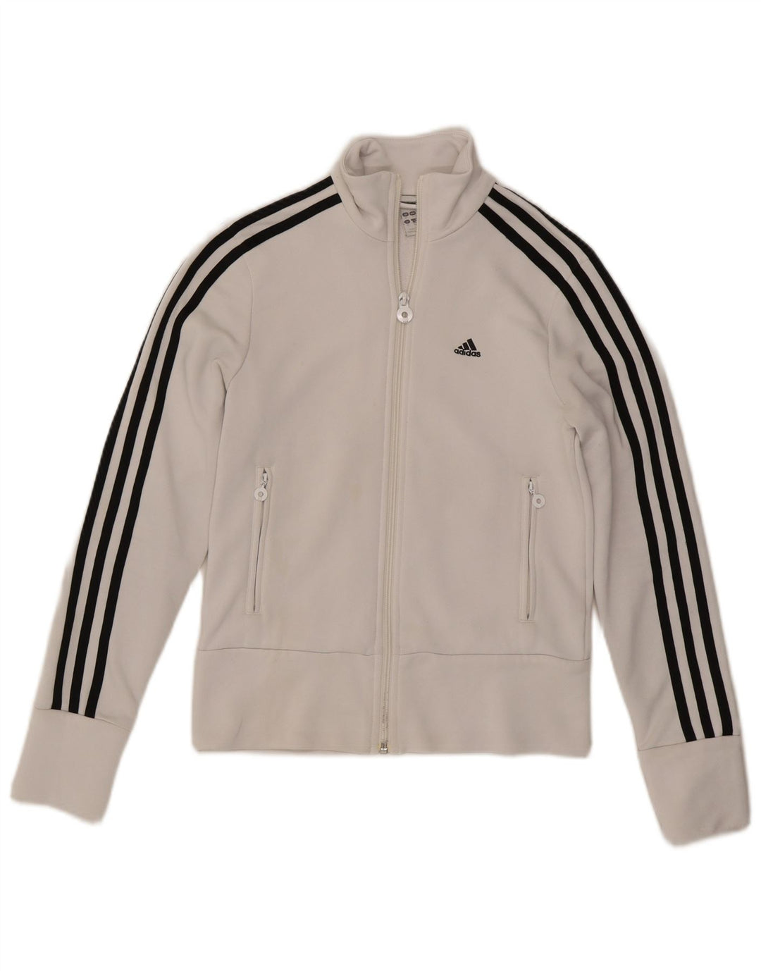 Adidas - Chaqueta de chándal para mujer, talla 10, color blanco