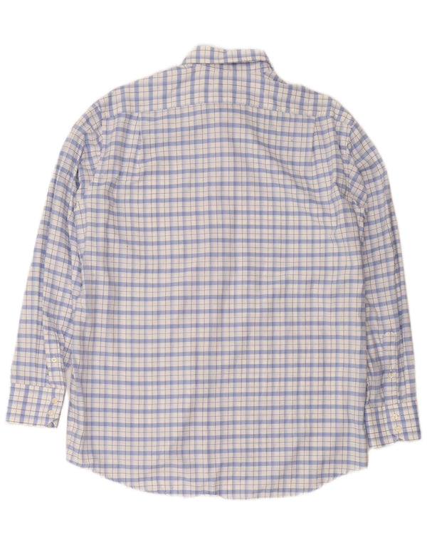 Camisa Lacoste Hombre Talla 44 XL Algodón Cuadros Azul