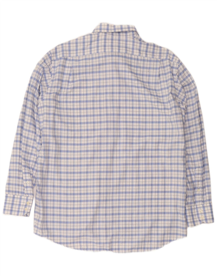 Camisa Lacoste Hombre Talla 44 XL Algodón Cuadros Azul