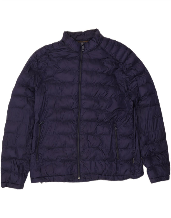 Zara Chaqueta Acolchada Hombre UK 44 2XL Azul Marino Poliéster