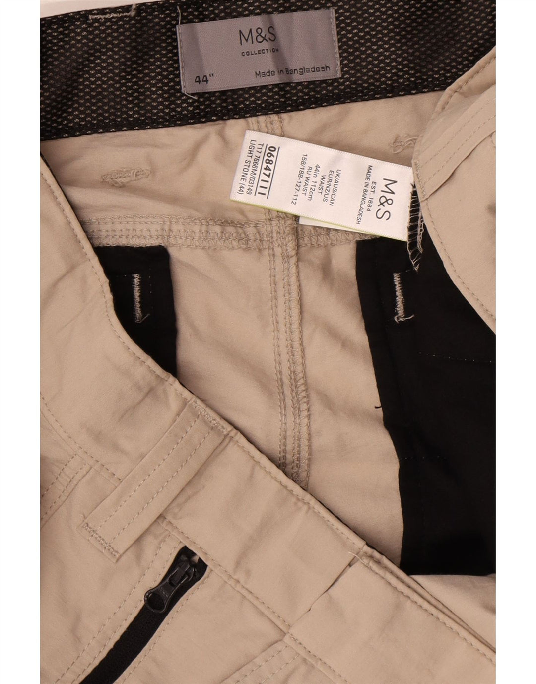Marks & Spencer Pantalones cortos cargo para hombre W44 2XL Algodón beige