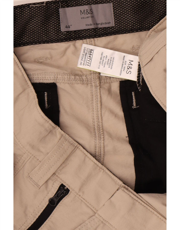 Marks & Spencer Pantalones cortos cargo para hombre W44 2XL Algodón beige