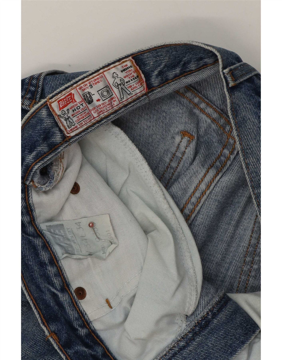 Vaqueros cónicos para hombre Rifle W34 L31 Algodón azul