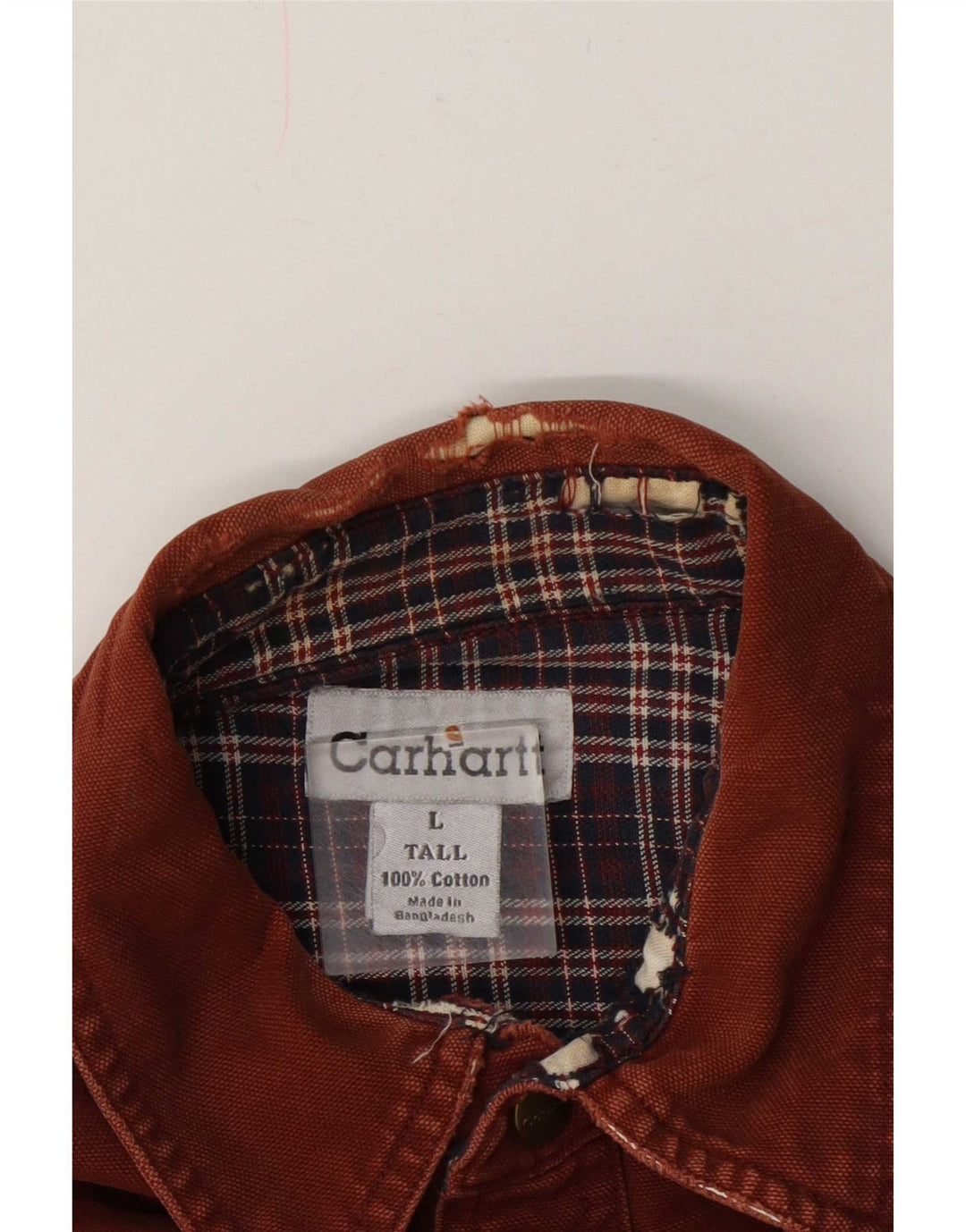 Carhartt Hombre Lumberjack Camisa Grande Algodón Marrón
