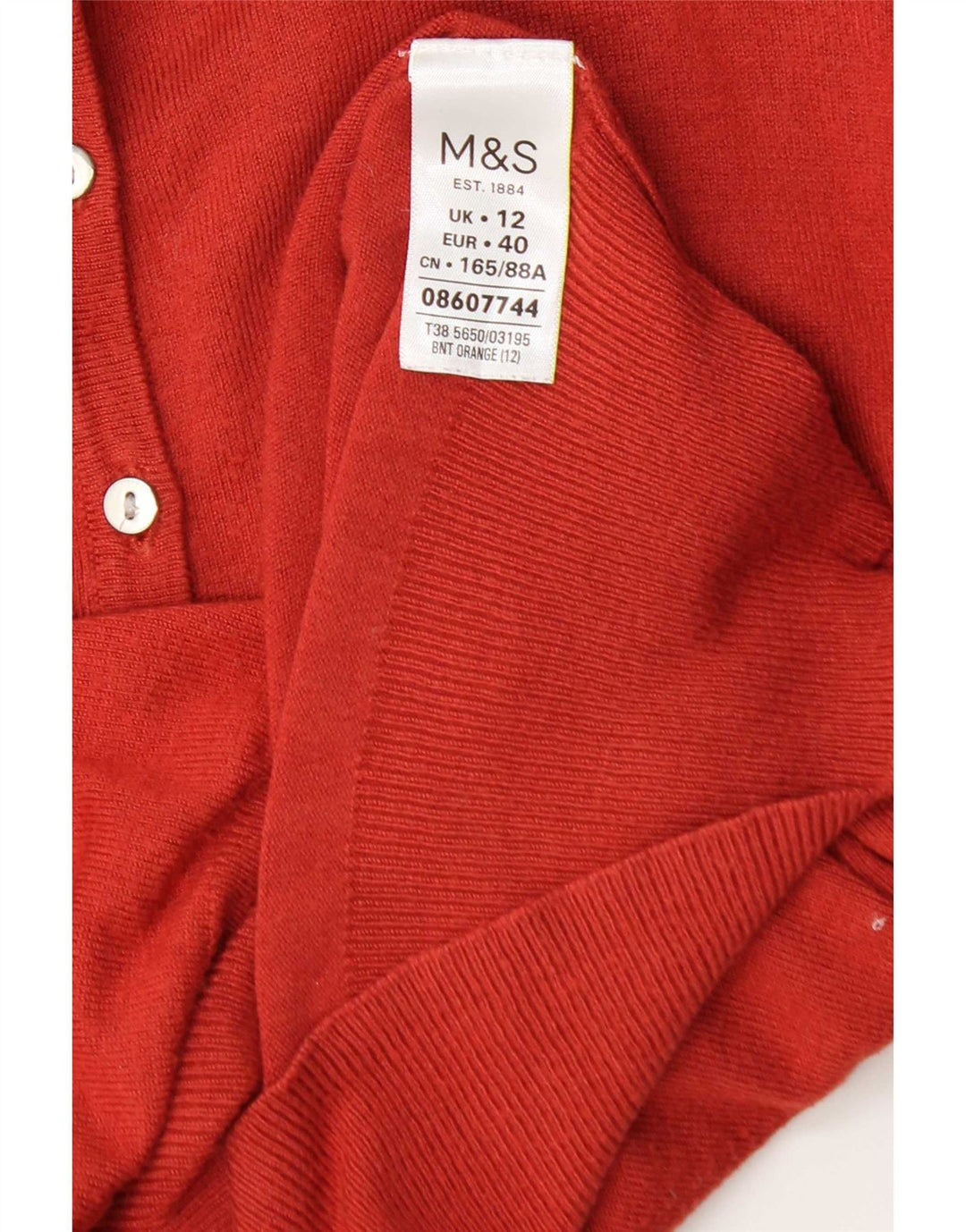 Marks & Spencer - Cárdigan para mujer, talla 42, viscosa roja mediana