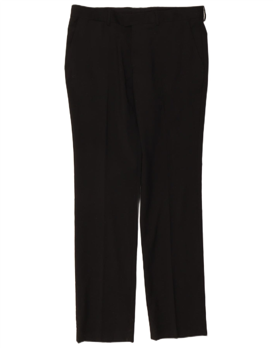 Zara Pantalón de traje ajustado para hombre EU 44 Large W34 L34 Poliéster negro