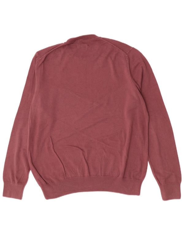 Marks & Spencer Jersey de Cuello Redondo para Hombre XL Algodón Rosa