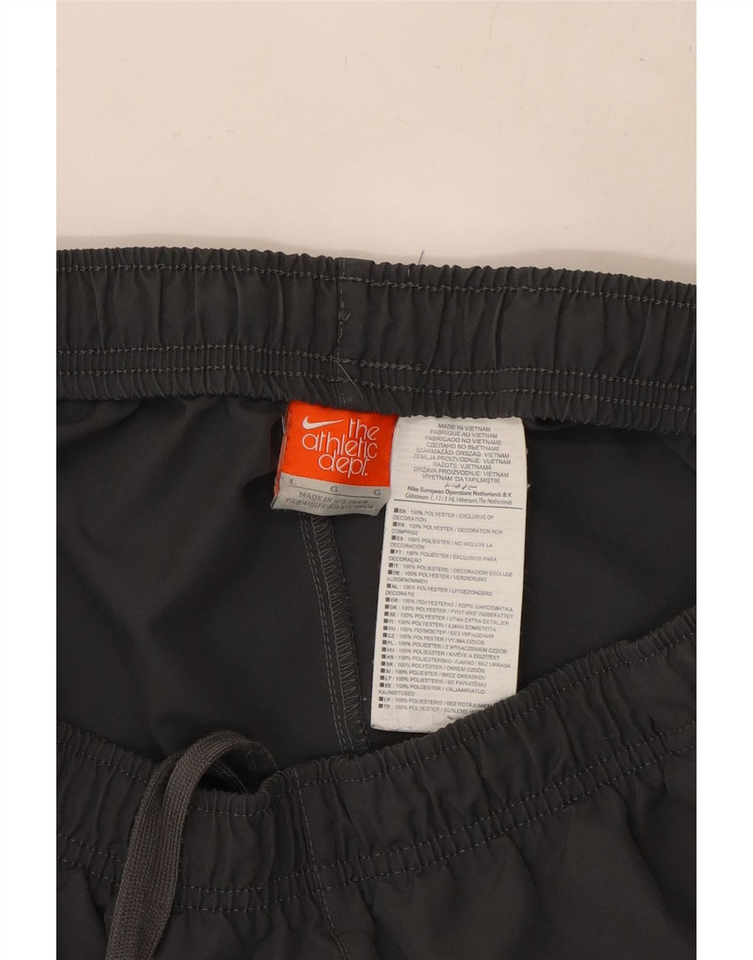 Pantalones cortos deportivos NIKE para hombre, poliéster gris grande