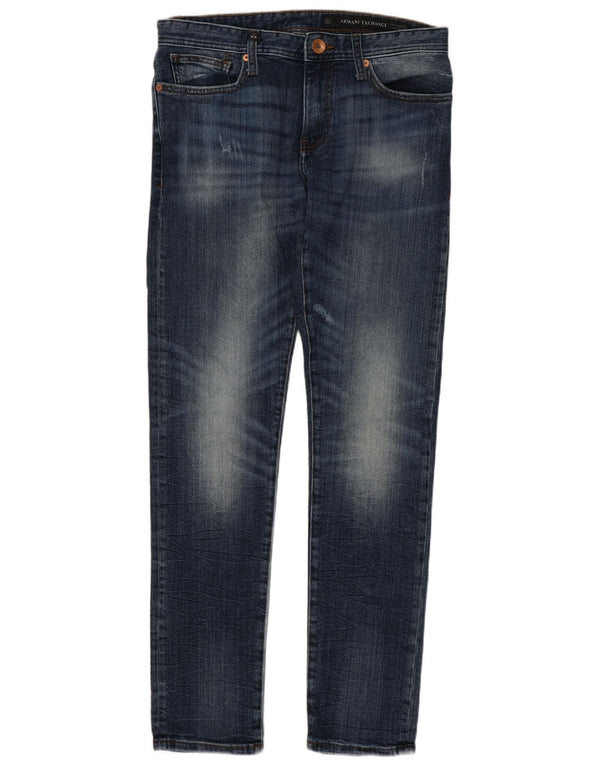Armani Exchange Vaqueros Slim para Hombre W31 L31 Algodón Azul Marino