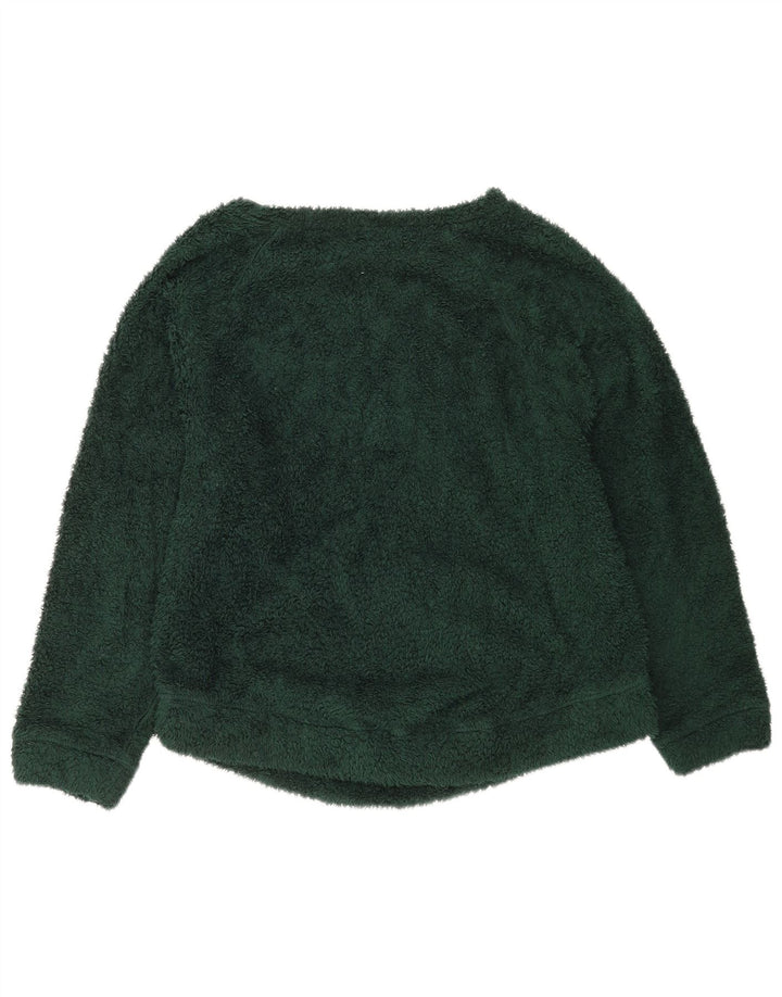 Benetton Jersey De Forro Extragrande Mujer ES 40 Pequeño Poliéster Verde