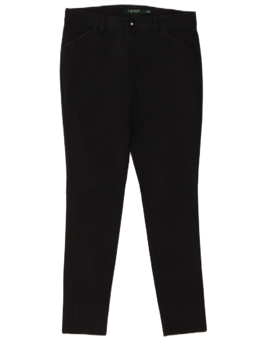 RALPH LAUREN Pantalones chinos ajustados para mujer US 4 Small W30 L28 Negro