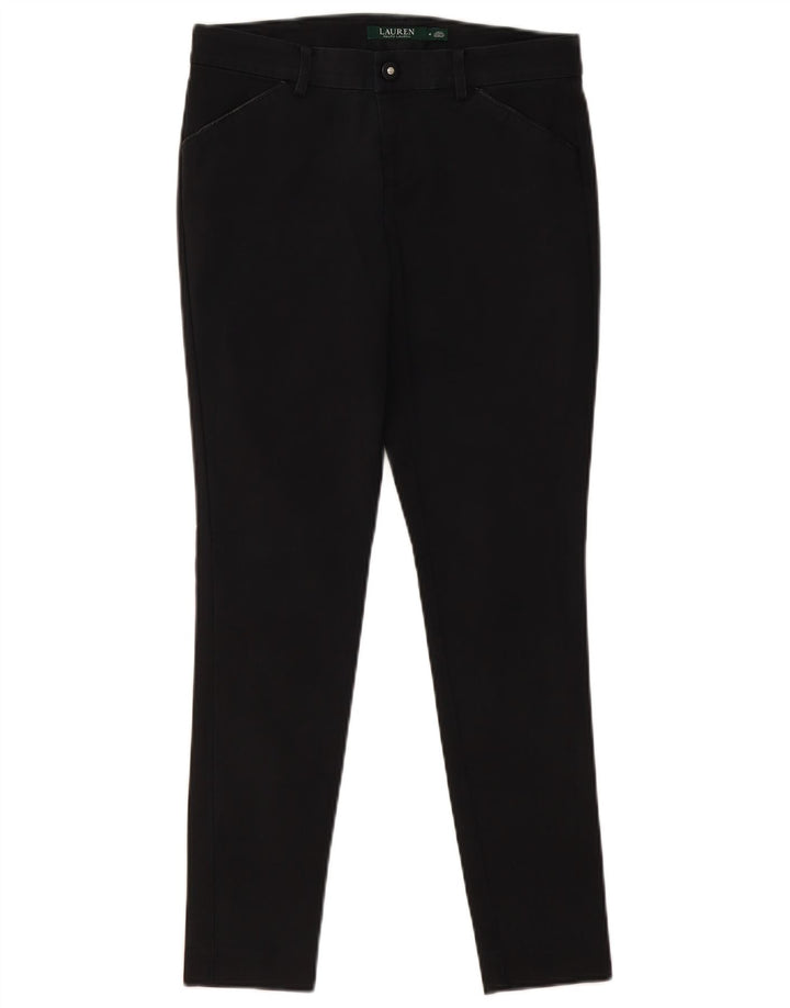 RALPH LAUREN Pantalones chinos ajustados para mujer US 4 Small W30 L28 Negro