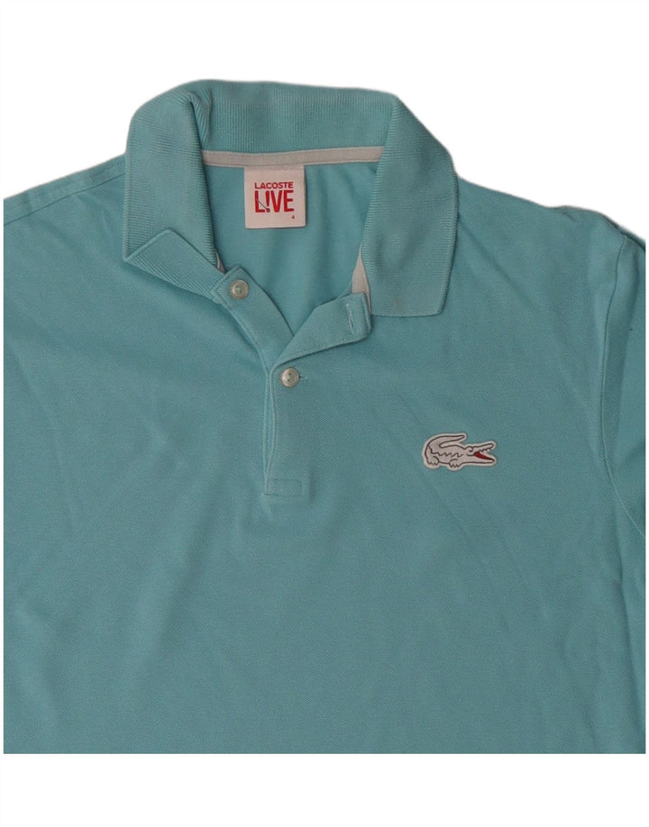 Polo LACOSTE para hombre talla 4 algodón azul medio
