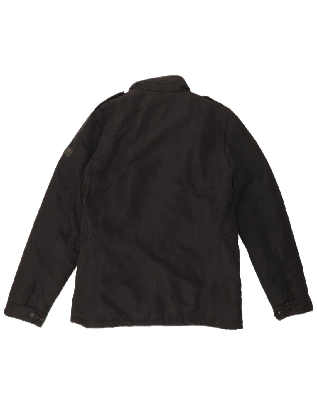 Liu Jo Chaqueta cortavientos militar para hombre UK 36 Small Poliéster negro