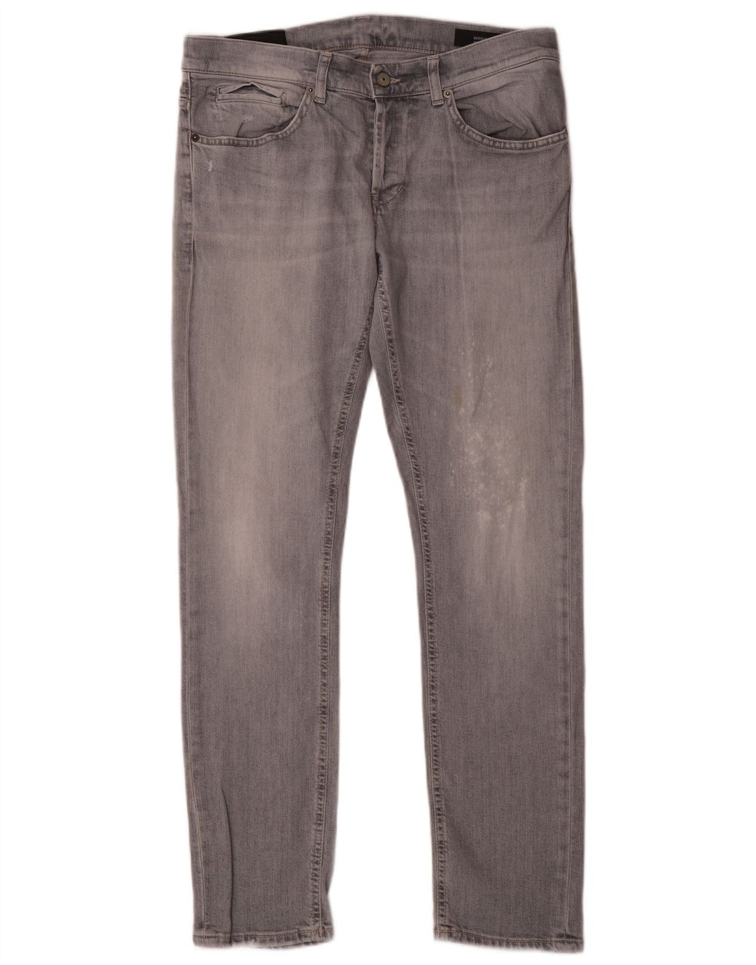 DONDUP Vaqueros Rectos Mujer W34 L31 Algodón Gris