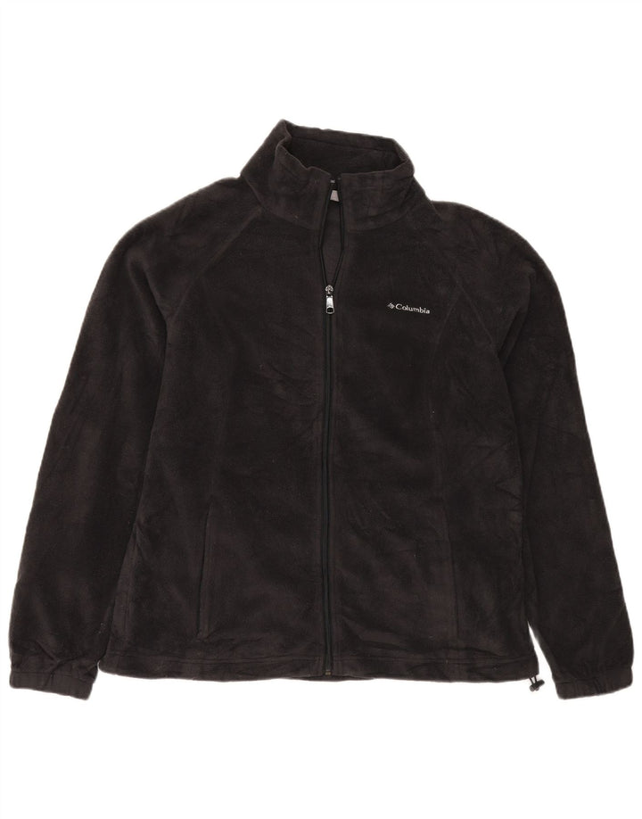 COLUMBIA Mens Fleece Jacket UK 40 Large Black Polyester