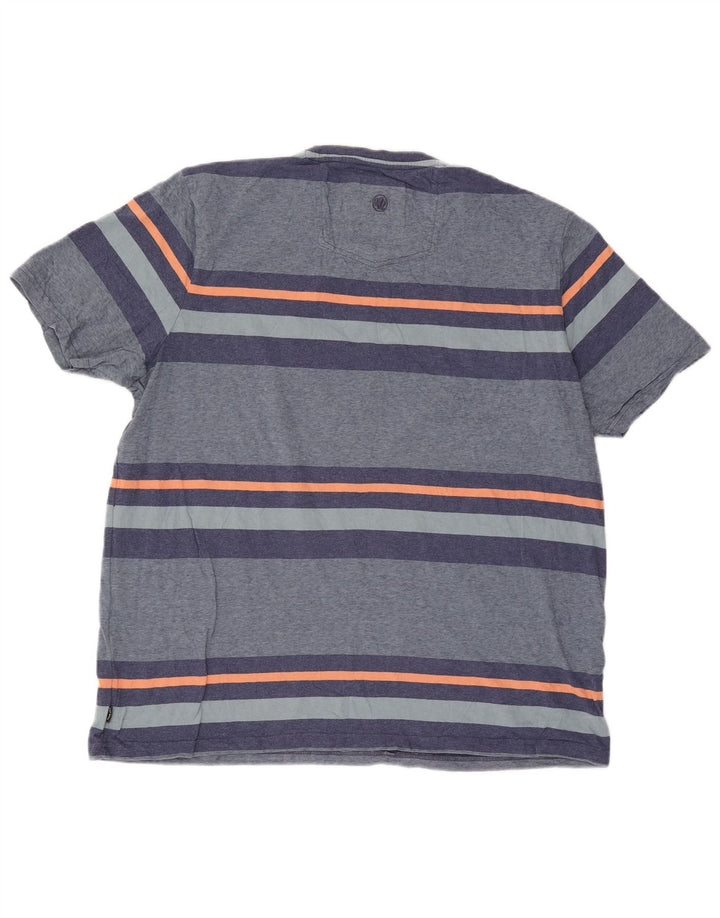 Camiseta para hombre Fat Face Top 2XL Azul a rayas