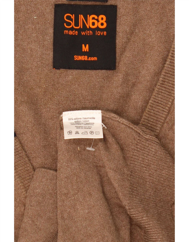 Sun68 Suéter tipo cárdigan para hombre Algodón beige medio