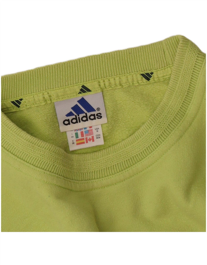 Adidas Mujer Sudadera Jumper UK 12 Medio Verde Algodón