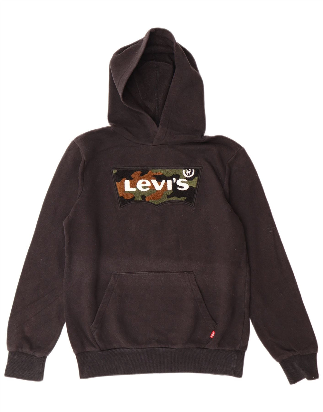 Levi's Sudadera con capucha gráfica para niños 12-13 años Grande Algodón negro