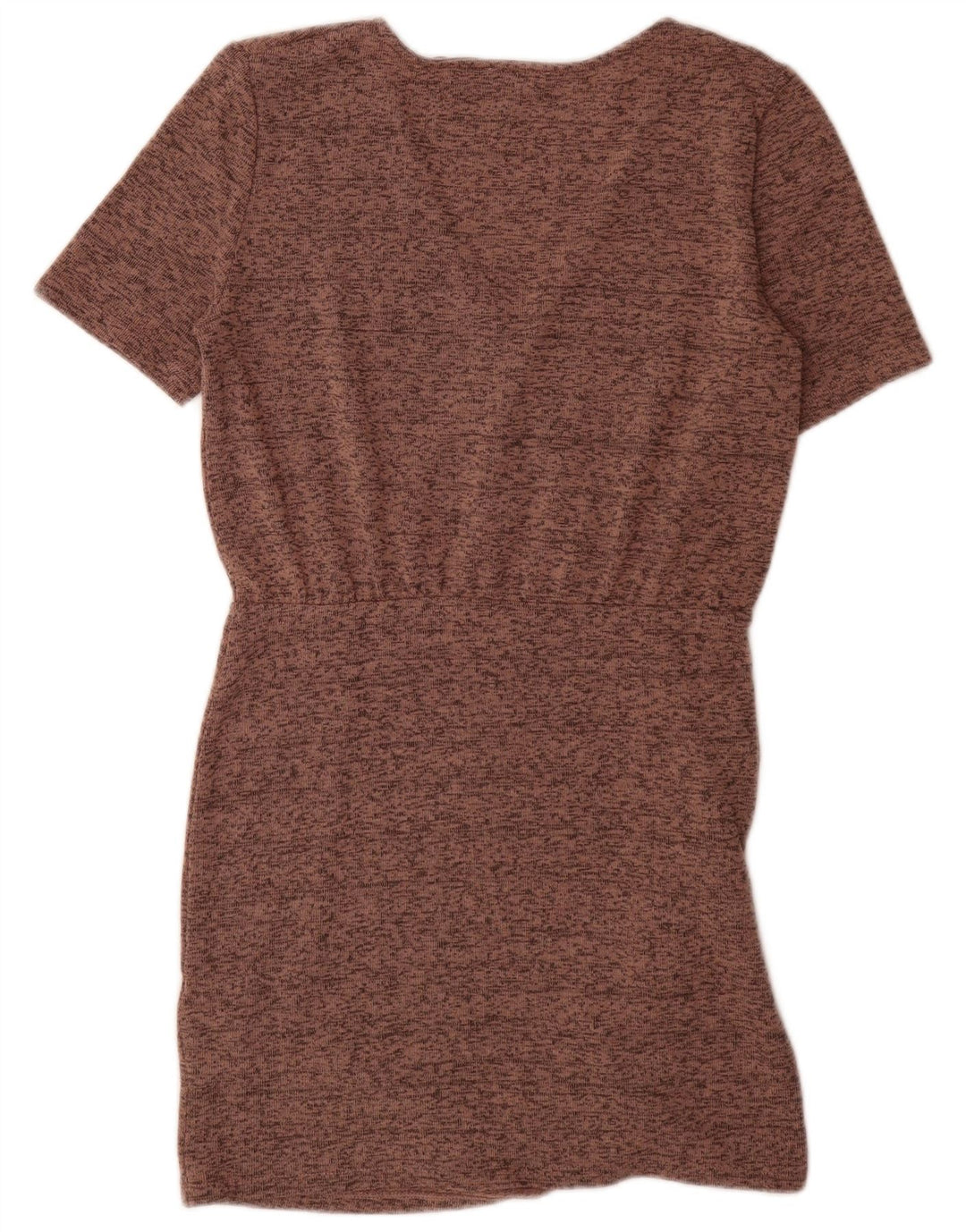 Zara Vestido tubo para mujer UK 42 Poliéster moteado marrón medio